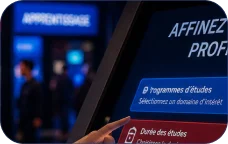 Borne Zone Défi du salon Fixe Ton Cap pour guider un jeune dans son orientation